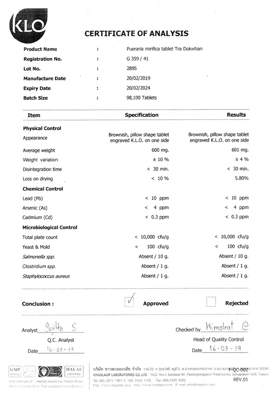 Purchase Pueraria Mirifica