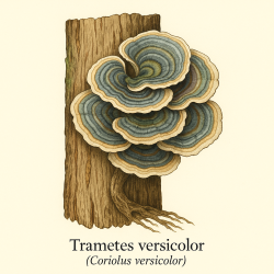 Тратемес разноцветный - Coriolus versicolor