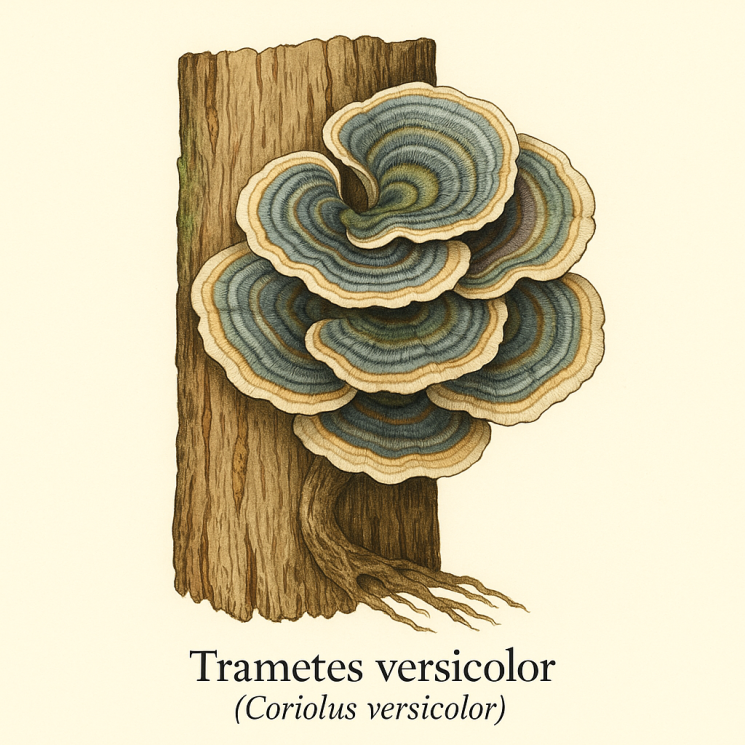 Тратемес разноцветный - Coriolus versicolor