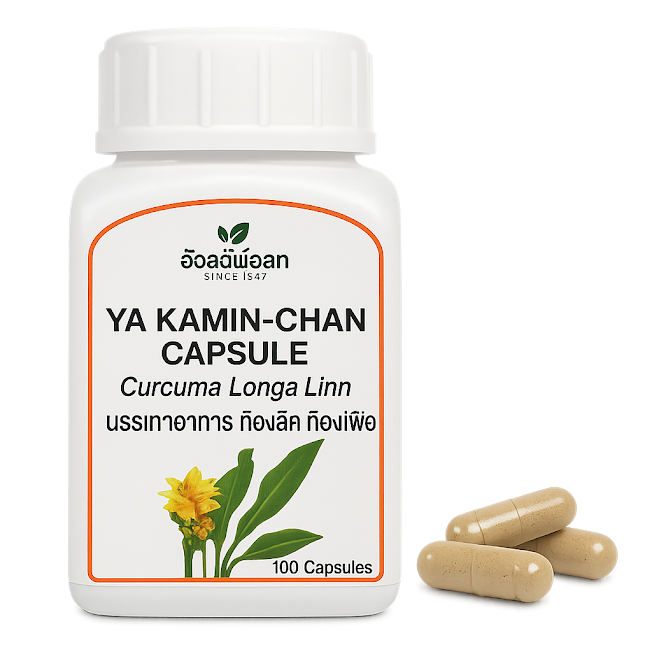 Куркума длинная капсулы - Ya Kamin Chan Capsules (Herbal One)
