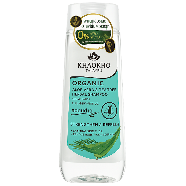 Анти зуд и перхоть шампунь - Aloe Vera Tea Tree Shampoo (KHAOKHO)