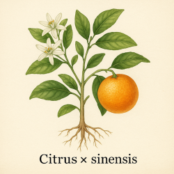 Апельсин сладкий (кожура) — Citrus × sinensis (L.) Osbeck (peel)