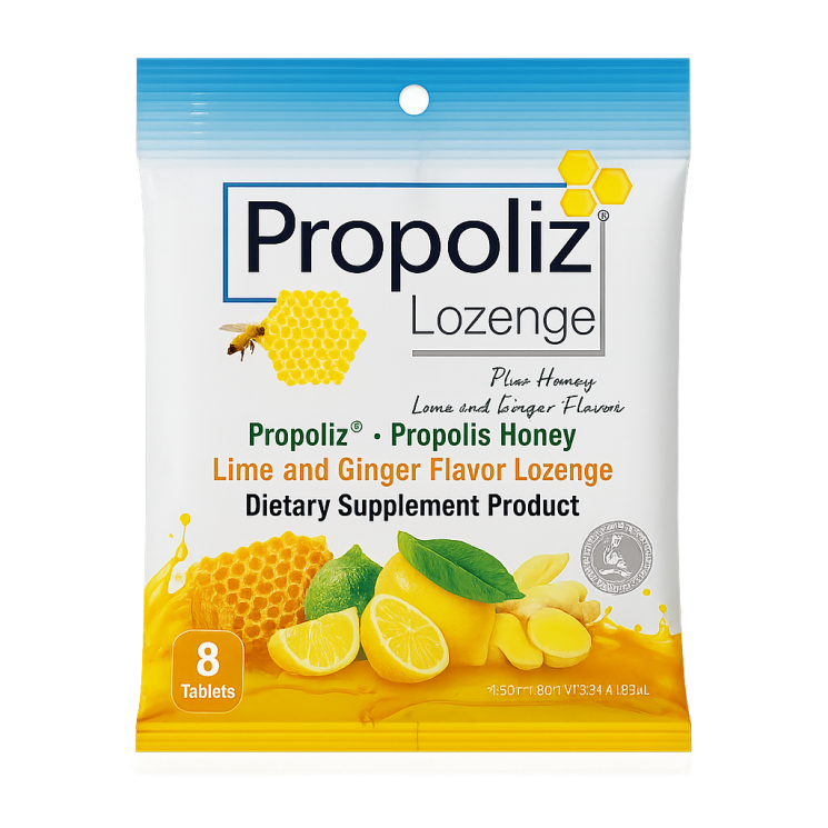 Леденцы для полости рта профилактические - Propoliz Lozenge Lime & Ginger (BF)