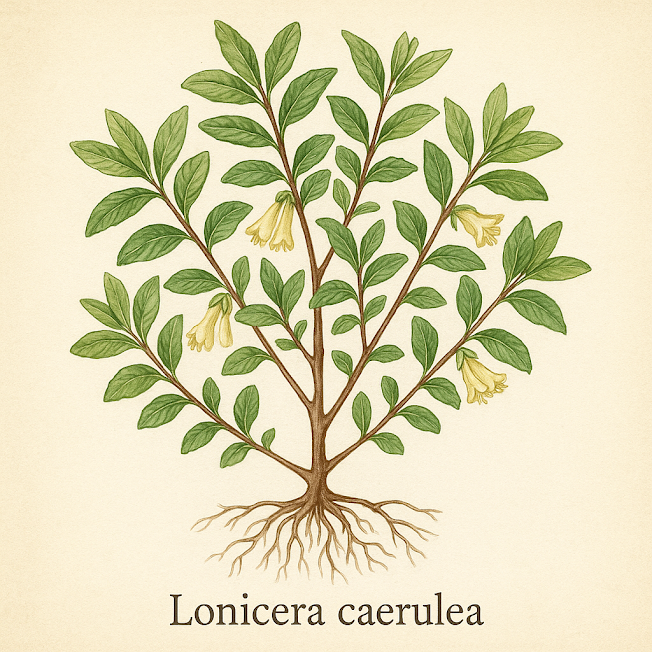 Жимолость съедобная (лист)- Lonicera caerulea L