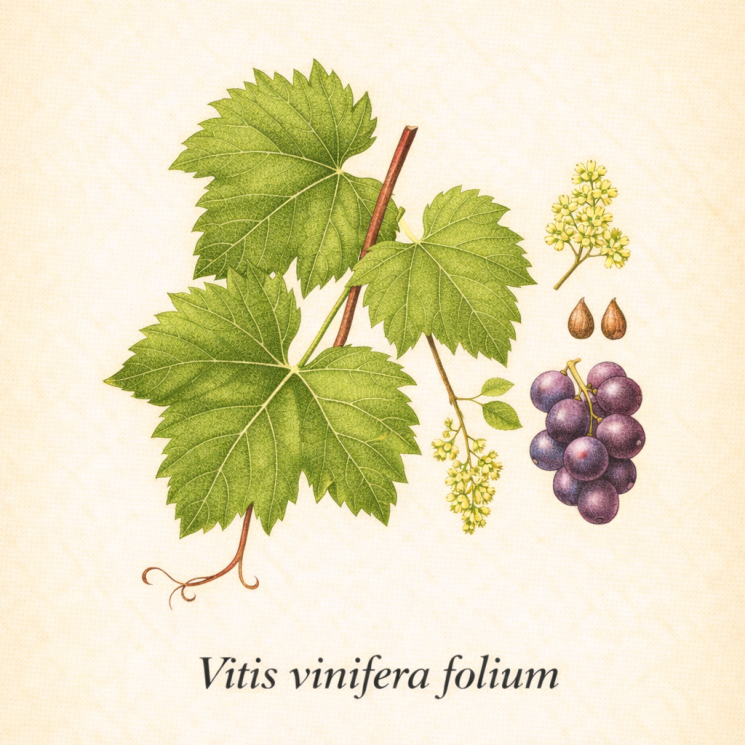Листья красного винограда - Vitis Vinifera Folium (Red vine leaf)