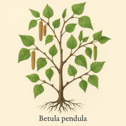 Береза повислая (лист) - Betula pendula L