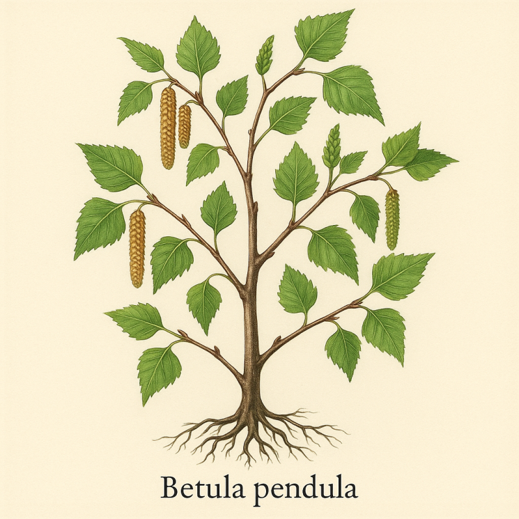 Береза повислая (лист) - Betula pendula L