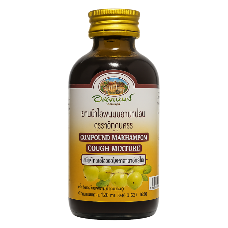Микстура от кашля с амлой и солодкой - Compound Makhampom Cough Mixture (ABHAI)