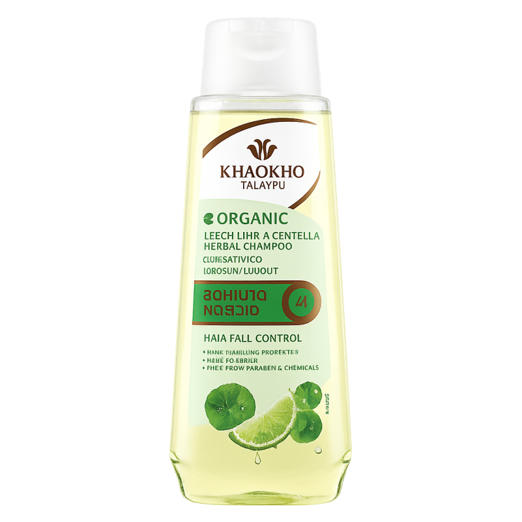 Жирная себорея шампунь - Leech Lime Centella Shampoo (KHAOKHO)