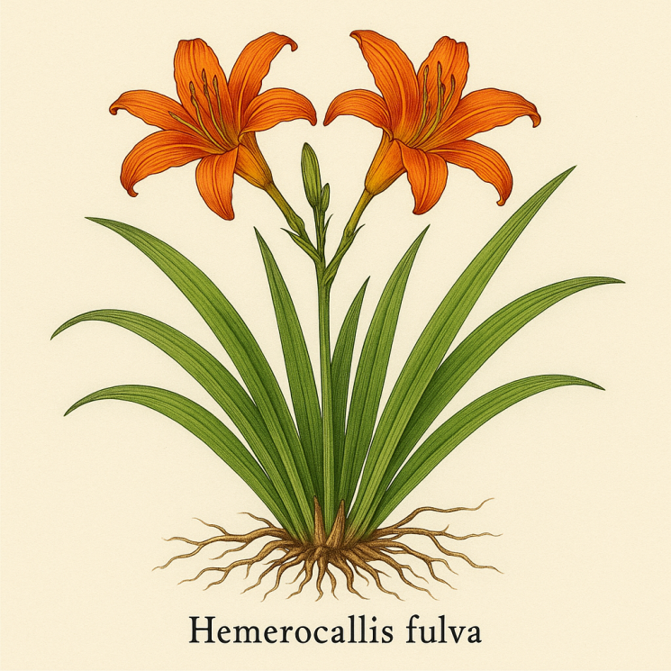 Лилейник буро-желтый - Hemerocallis fulva