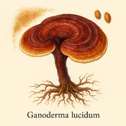 Трутовик Лакированный (споры) - Ganoderma lucidum (spores)