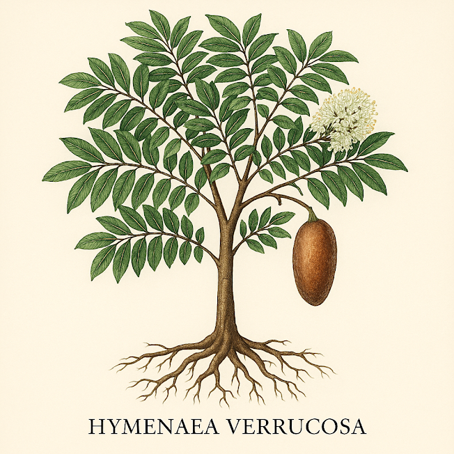Гименея бородавчатая. Занзибарский копал (смола) - Hymenaea verrucosa. Zanzibar copal (resinoid)