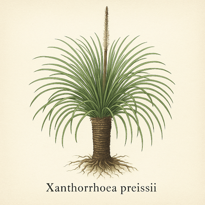Ксанторрея (акароид смола) - Xanthorrhoea preissii (Acaroid gum)