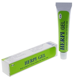 Gel for treating herpes lesions (Herpi gel Yanhee Co Ltd)